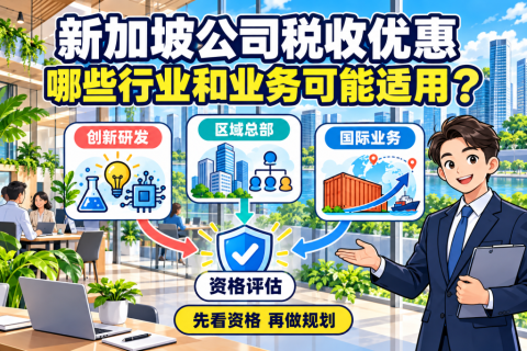 新加坡公司税收优惠，哪些行业和业务可以享受？